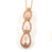 Sterling Silver Rose Gold Plated and CZ Triple Teardrop Necklace