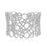 Sterling Silver Rhodium Plated and micro-pave CZ filigree Cuff