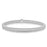 Sterling Silver Rhodium Plated and 3 rows of CZ Bangle