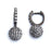 Sterling Silver Rhodium Plated and CZ Ball Earrings