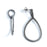 Sterling Silver Rhodium Plated and CZ Teardrop Hoop Earrings