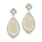 Sterling Silver Rhodium Plated and Simulated Quartz with CZ Earrings