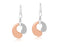 Sterling Silver Rhodium and Rose Gold Plated with CZ Dangle Earrings