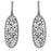 Sterling Silver Black Rhodium Plated and CZ Dangle Earrings