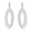 Sterling Silver Rhodium Plated and CZ Chandelier Earrings
