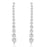 Sterling Silver Rhodium Plated and CZ Drop Earrings