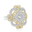 Sterling Silver Gold Plated and CZ Ring