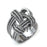 Sterling Silver Rhodium Plated and CZ Weave Basket Ring