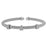 Sterling Silver Rhodium Plated with 3 station of CZ Wire Italian Bangle