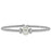 Sterling Silver Rhodium Plated with Simulated Pearl and CZ