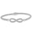 Sterling Silver Rhodium Plated with Infinity CZ Bangle