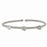 Sterling Silver Rhodium Plated with 3 station of spiral CZ Bangle