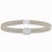 Sterling Silver Rhodium Plated Italian Wire with CZ Bangle