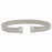 Sterling Silver Rhodium Plated Italian Wire Slip On Bangle