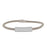 Sterling Silver Rhodium Plated with CZ Bar Bangle
