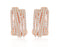 Sterling Silver Rhodium Plated and Multi-Row of CZ Earrings