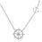 Sterling Silver Rhodium Plated with Ship Wheel and Anchor Necklace