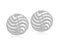 Sterling Silver Rhodium Plated and CZ Stud Earrings