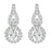 Sterling Silver Rhodium Plated and CZ Drop Earrings