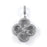 Sterling Silver Rhodium Plated and CZ Four Leaf Clover Pendant