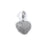 Sterling Silver Rhodium Plated and CZ Heart Pendant