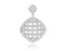 Sterling Silver Rhodium Plated and CZ Cushion Pie Pendant