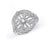 Sterling Silver Rhodium Plated and CZ Circular design Ring
