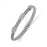 Sterling Silver Rhodium Plated and 3 stations of CZ Bangle