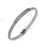 Sterling Silver Rhodium Plated and rows of CZ Bangle