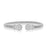 Sterling Silver Rhodium Plated and CZ Mesh Bangle