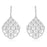 Sterling Silver Rhodium Plated and CZ Chandelier Earrings