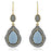 Sterling Silver Gold Plated with Simulated Crystal and CZ Earrings