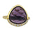 Sterling Silver Gold Plated with Simulated Amethyst and CZ Ring