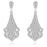 Sterling Silver Rhodium Plated and CZ short Dangle Earrings