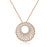 Sterling Silver Rose Gold Plated and CZ Necklace