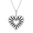 Sterling Silver Rhodium Plated Black and White CZ Heart Necklace